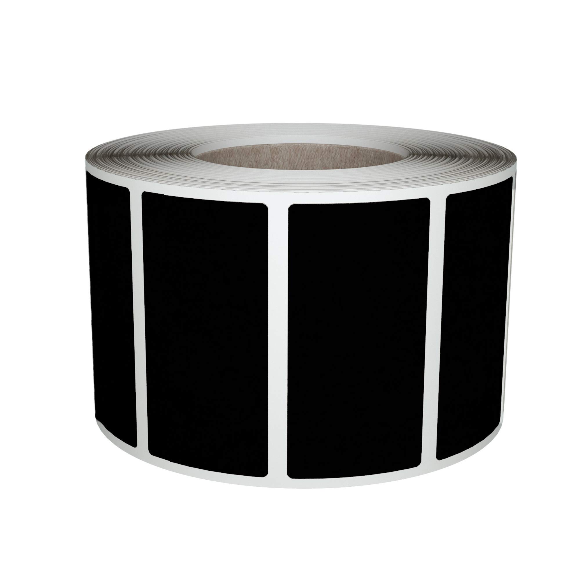 Royal Green Rectangular Sticker Labels Rolls 4cm x 2cm Black Label Stickers (40mm x 19mm) Permanent Adhesive 500 Pack