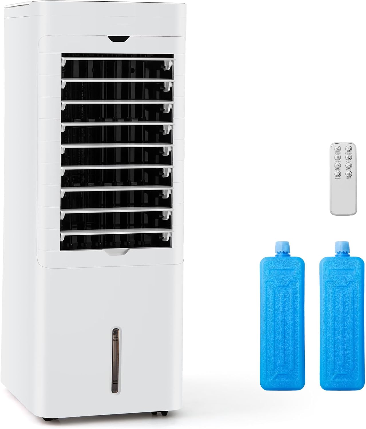 DORTALA 4-in-1 Evaporative Air Cooler and Heater Combo with remote control and two ice packs