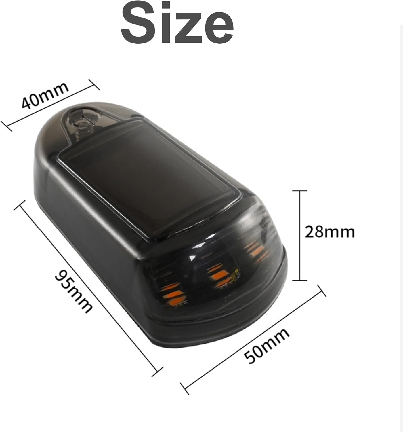 Solar Powered Cab Lights, Solar Wireless Cab Lights for Truck, Wireless Led Lights for Car, No Drilling or Additional Wiring Needed (Black,5 Pcs,Yellow light)