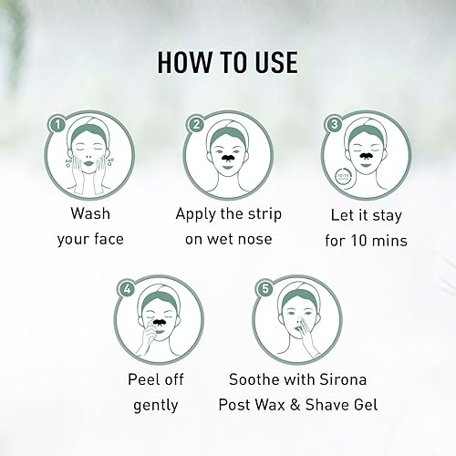 Miniatura 7 de Sirona Tiras de nariz de carbón de bambú para mujer, paquete de 8, eliminación instantánea e indolora de puntos blancos, puntos negros, limpiador de