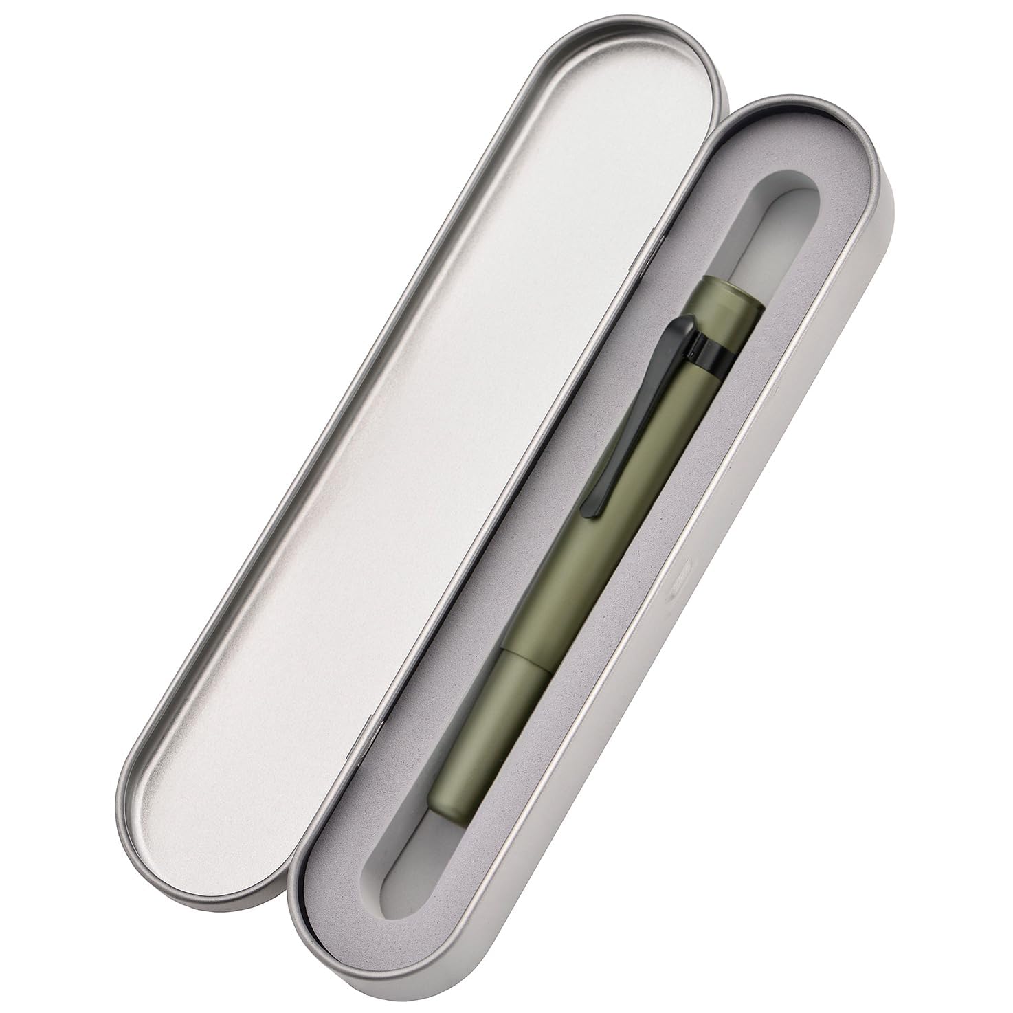 Hong Dian M2 Black Forest Mini Fountain Pen, Long Nib and Elegant Design in Short Travel Aluminium (Army Green) - Image 4