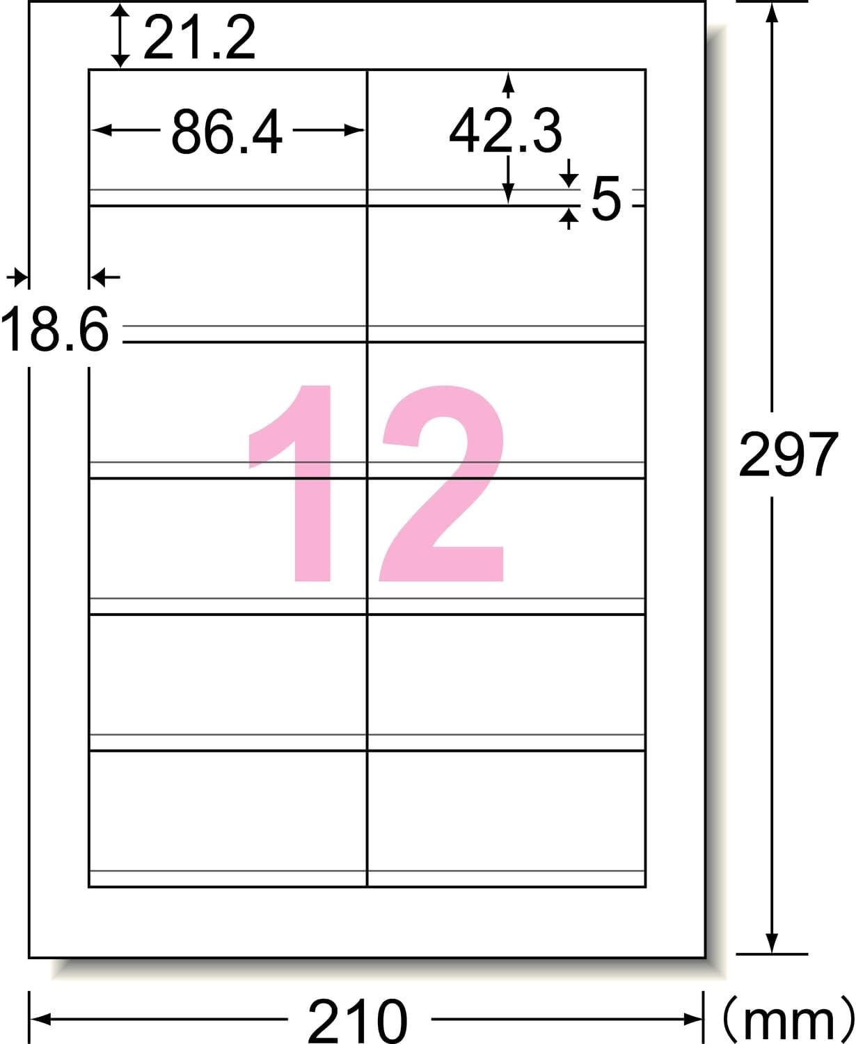 A-One 26503 Careful DM Labels, Matte Paper, 12 Labels, 18 Sheets