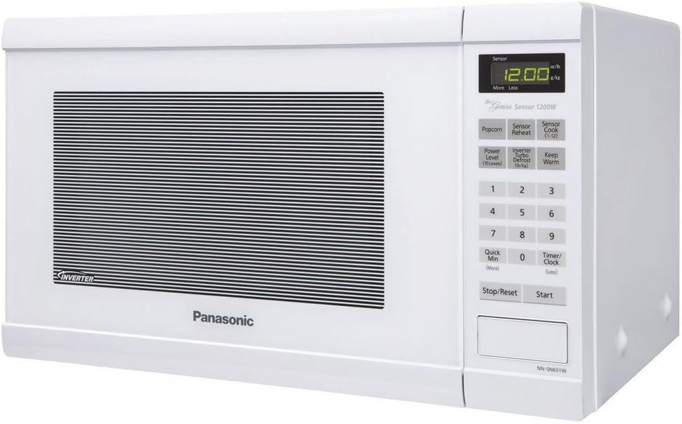 Panasonic Countertop with Inverter Technology and Genius Sensor Microwave Oven, 1.2 cft, White