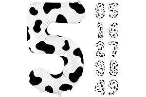 40 Inch Little Cow Print Number 5 Balloons