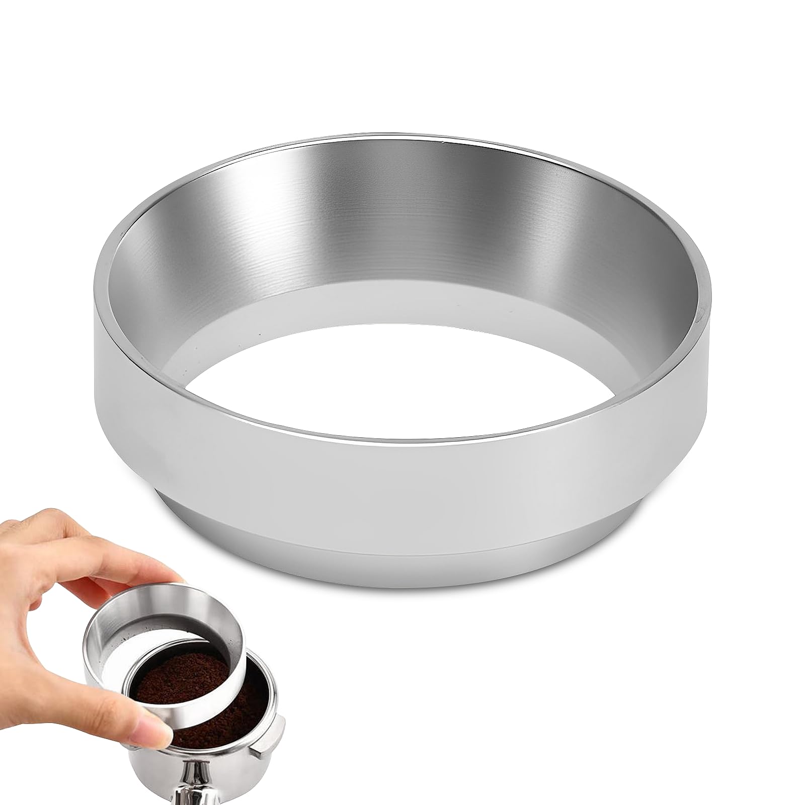 Anello Dosatore Per Caffè Da 58 Mm – Kit Completo Con Puck Screen E Imbuto, Per Un Espresso Perfetto