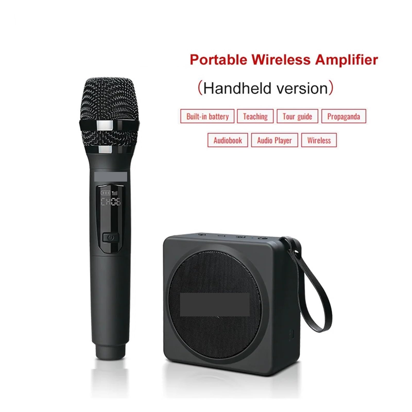 Amplificatore Voce, Altoparlante Amplificatore Wireless Portatile Microfono UHF for L'insegnamento A Formazione A Guida Turistica