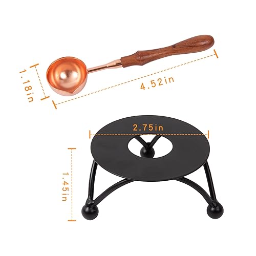 Miniatura 4 de Calentador de sellos de cera con cuchara de cera de sellado para sello de cera para sello de cera Melter para kit de sellado de cera