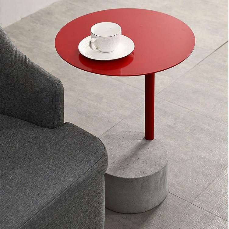 Table basse mobile petite table d'appoint rouge pour salon - 7