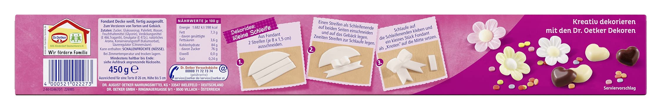 Dr. Oetker Biały koc z masy cukrowej, 450 g