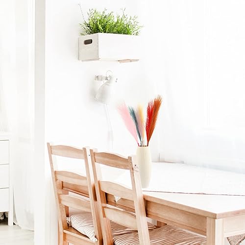 Miniatura 9 de DECHOUS 7 ramos de rosas artificiales moradas, ramo de rosas bohemias, ramo de rosas secas, hierba seca, arreglo de hierba seca, decoración de