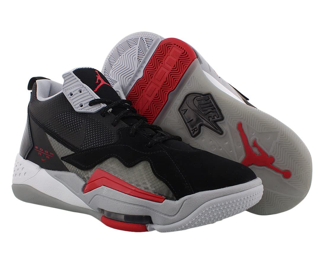 Nike Men's Jordan Zoom '92 Basketball Shoe, Black University Red Anthracite Sky Grey, 10 UK