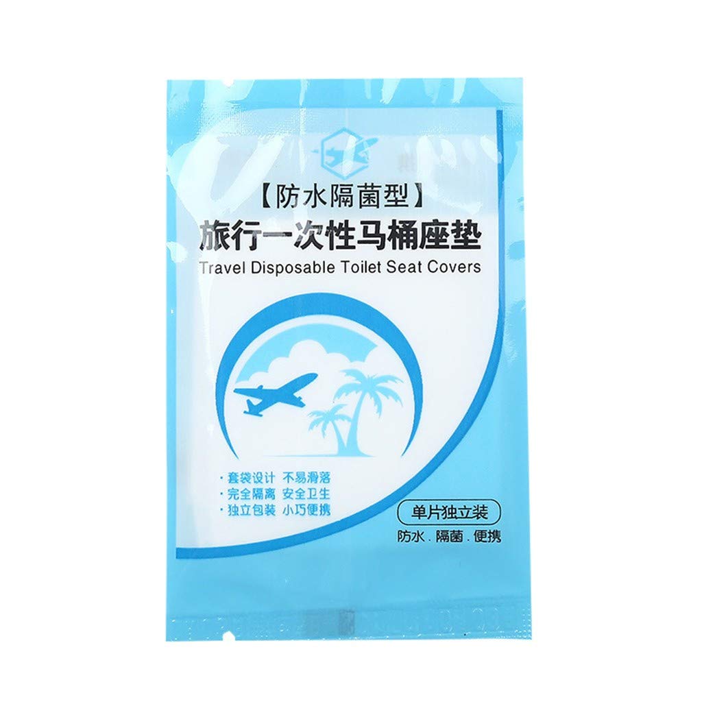 Neigei 30pcs Travel Disposable Toilet Seat Cover Waterproof Portable WC Pad Toilet Mat for Baby Pregnant Mom Adult Men Women,Independent Packing (Clear)