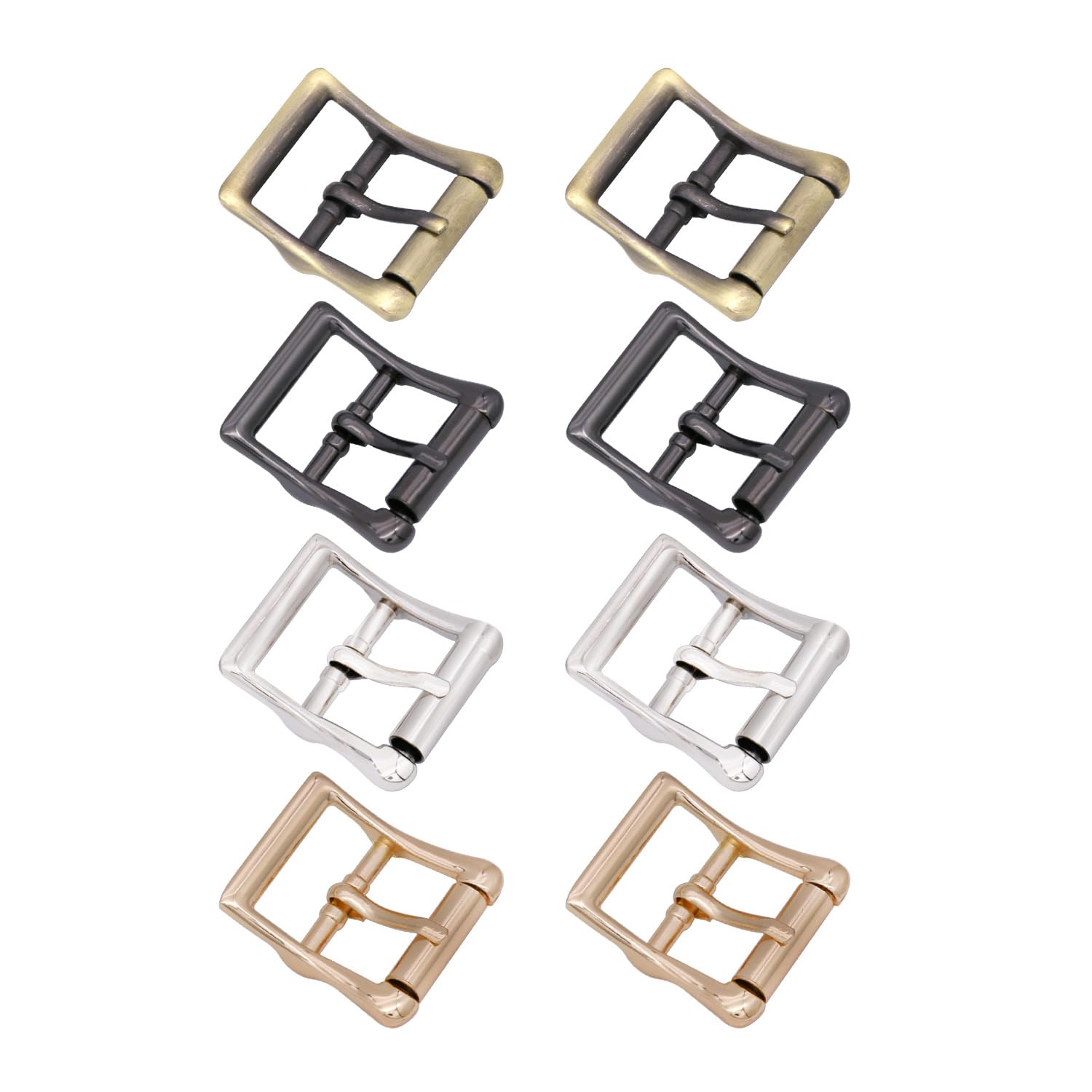 Qimoo Metal Roller Buckle Center Bar Buckle for Leather Bags Crafts