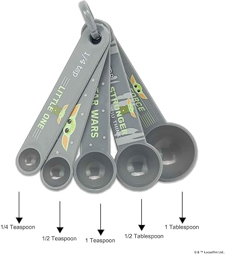 Miniatura 6 de Disney Star Wars The Mandalorian - Cucharas medidoras adorables de Baby Yoda para cocina