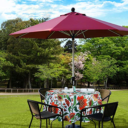 Ehousehome Outdoor And Indoor 60Inch Round Tablecloth With Umbrella Hole And Zipper, Waterproof Zippered Patio Table Cloths, Spring/Summer Table Covers For Backyard Circular Table/Bbqs/Picnic #TOP7