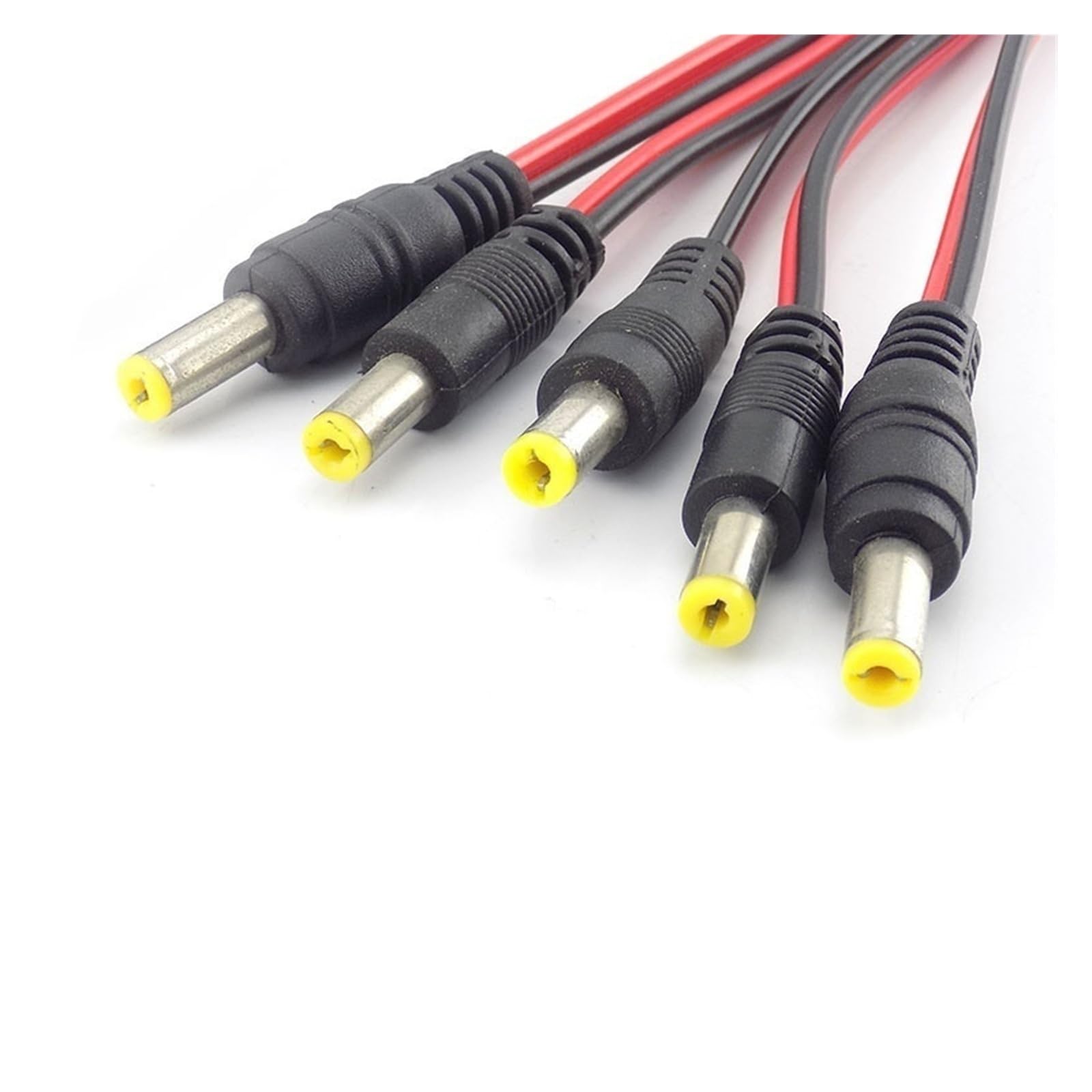 10/20 szt. 5,5 x 2,1 mm męski żeński kabel zasilający DC do CCTV LED Strip 12 V (męski, 20 szt.)