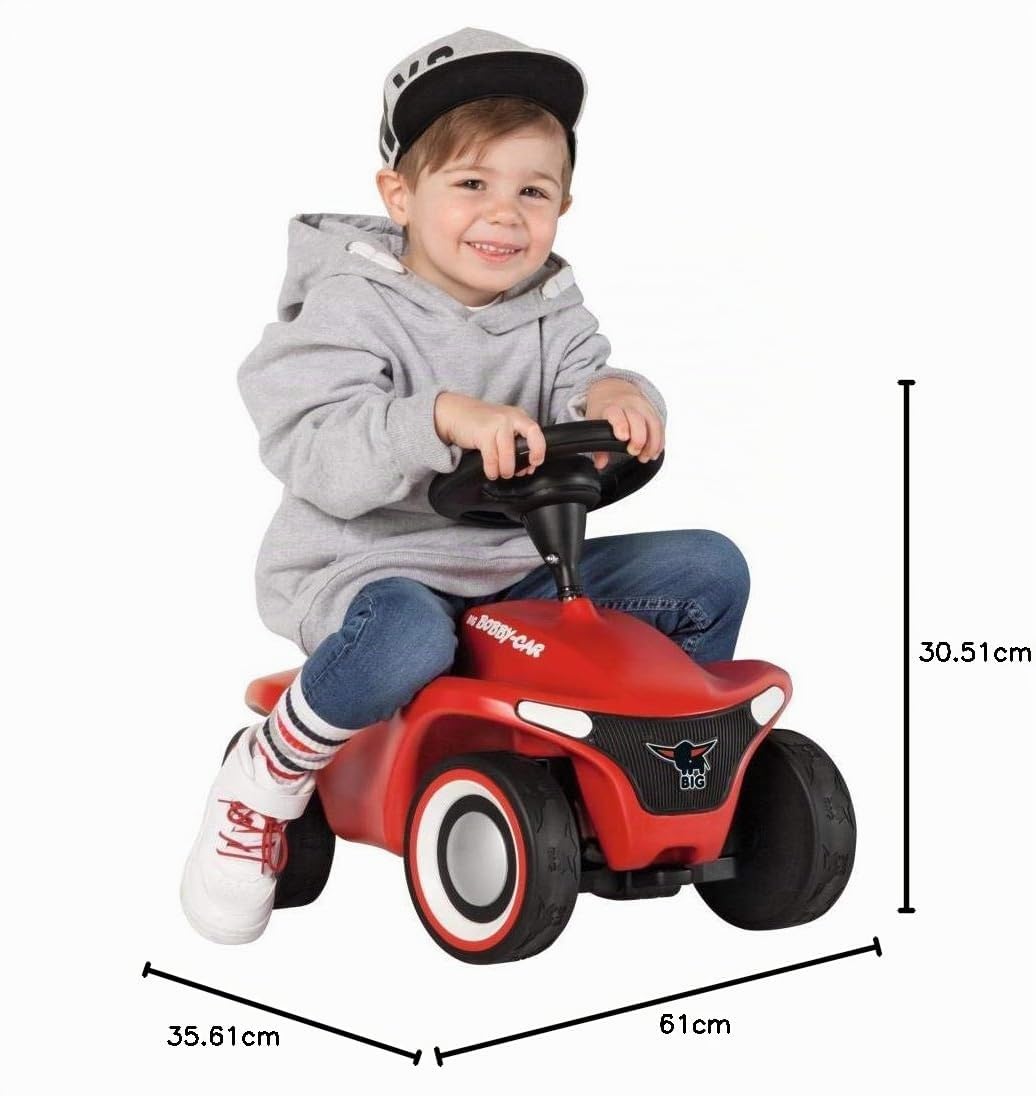 Big - Bobby Car Neo Rouge - Porteur Enfant - Roues Silencieuses - Klaxon - Dès 12 Mois - 800056240