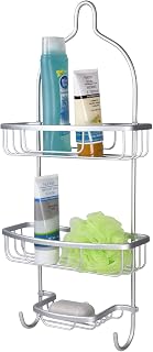 Home Basics Rust-Proof Aluminum Shower Caddy, 25.5 x 11 x 4.75 Inches, Silver