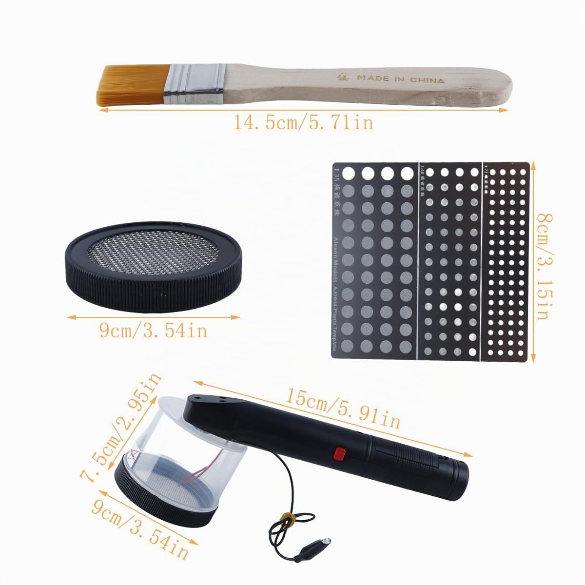 Kit de flocage – Applicateur d'herbe statique avec structure en ABS et poignée antidérapante pour modélisme scénique DIY