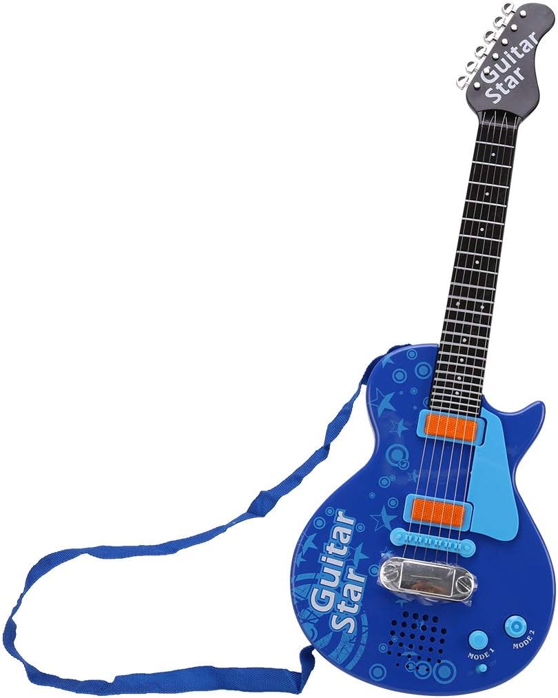 Yamix Guitars for Kids Electric Musical Guitar Toy for Girls Beginners Toy Guitar for Boys (Blue)