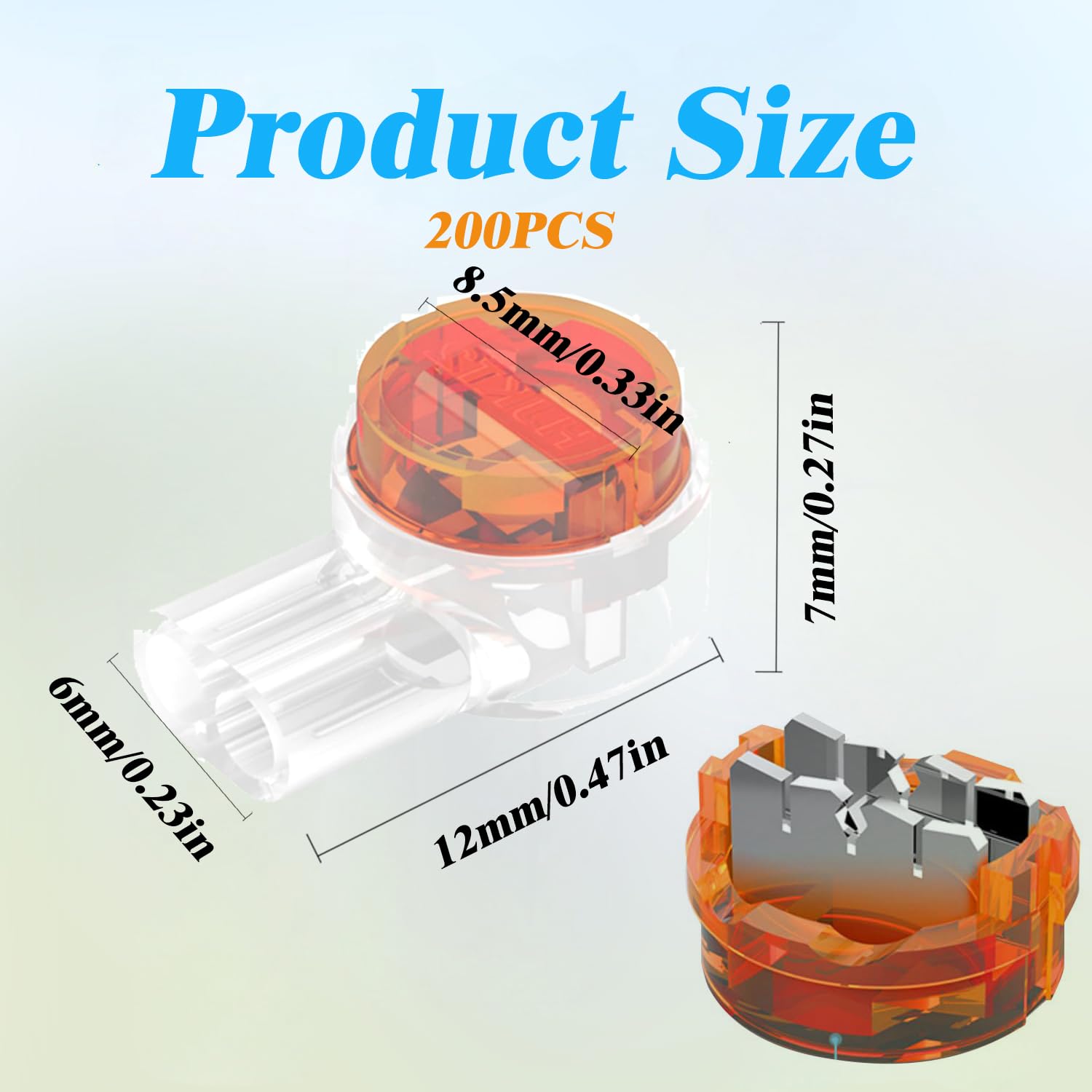 Amazleer 200PCS K2 Gel Crimps Waterproof Cable Wire Connectors for Telephone Data Repair 2 Way Splice Connectors - Image 2