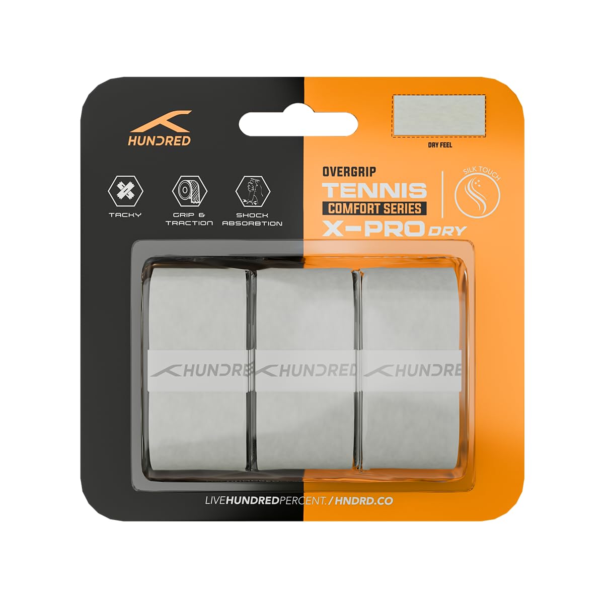 HNDRD X-Pro Dry Tennis Overgrip | High Sweat Absorption | Dry Feel & Maximum Control | Lightweight PU-image-29