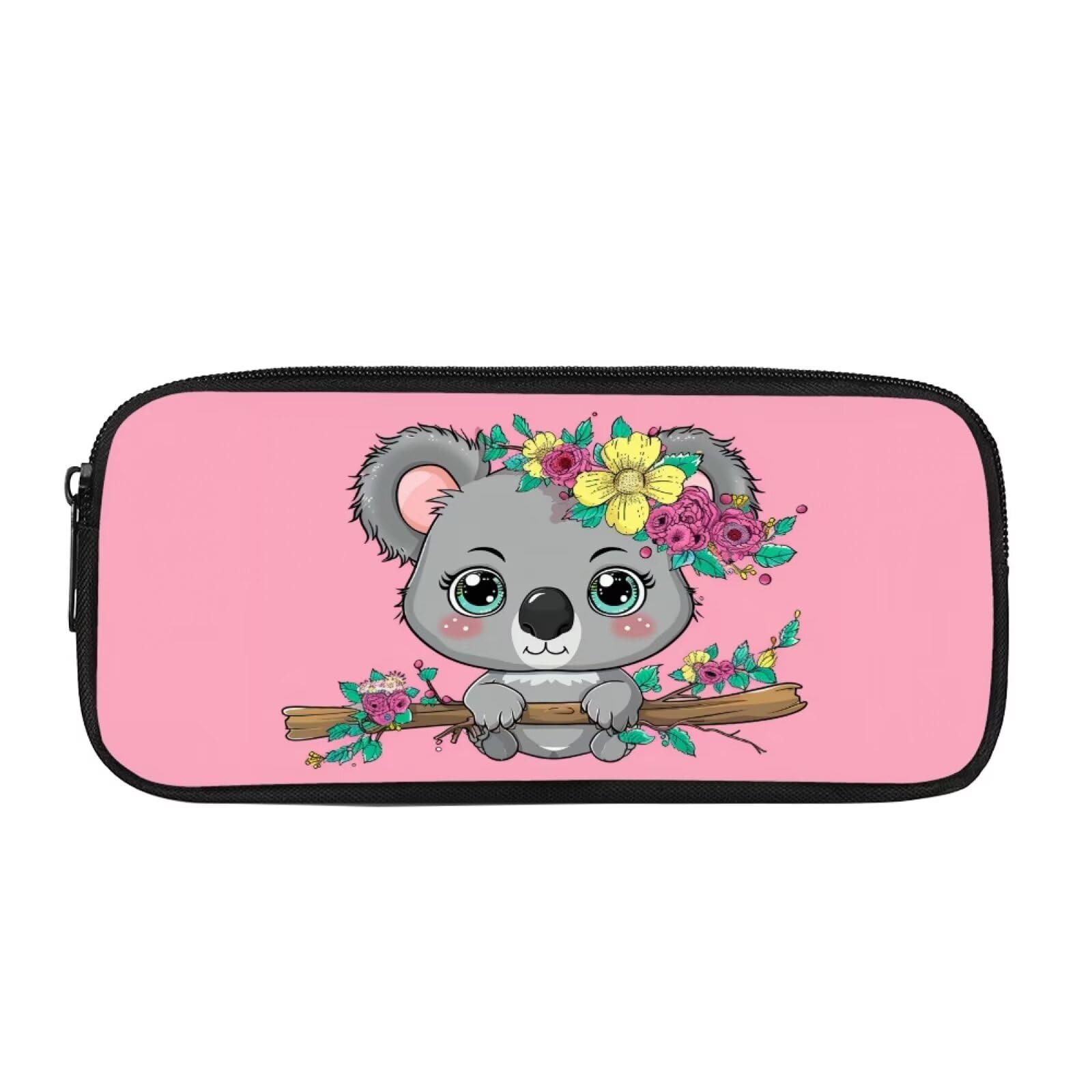 Showudesigns Cute Koala Pencil Case for Kids Girls Pen Pouch Big Capacity Pencil Bag Pen Holder for Secondary High School Office College Stationery with Zipper Pink โ image 1