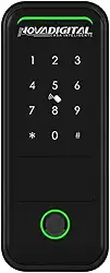 Fechadura Inteligente Wifi De Sobrepor Abertura por Biometria, Senha, Tag, Chave e Remotamente por APP Novadigital SM07