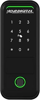 Fechadura Inteligente Wifi De Sobrepor Abertura por Biometria, Senha, Tag, Chave e Remotamente por APP Novadigital SM07