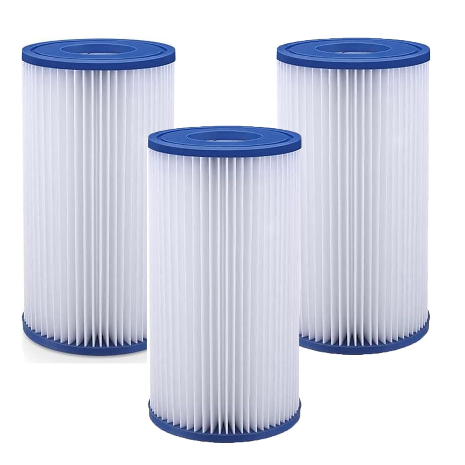 SUDS-ONLINE Pool Filter Cartridge, Type A and C Compatible, Replacement for Bestway and Intex, 3-Pack