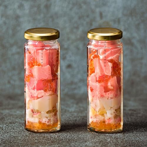 【お祝い専用】コトブキ海鮮丼 2本セット(プラチナまぐろ中トロ・大トロ) 熟成本まぐろ 中トロ 大トロ 真鯛昆布締め 海鮮丼のタレ すし飯の素 いくら 蟹 数の子 ほたて 海老 ねぎとろ 鮮魚 ギフト 贈り物 プレゼント お取り寄せグルメ 冷凍 凍眠 瓶入