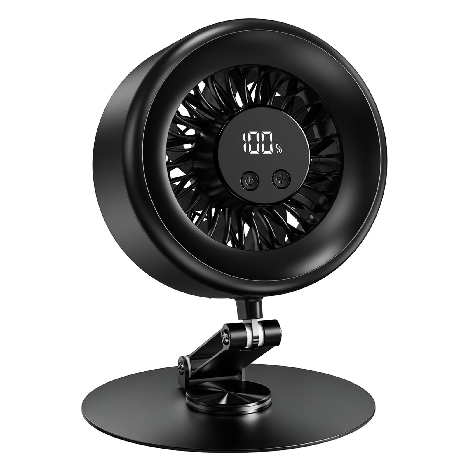 Air Circulator Desk Fan, Rechargeable Fan with 5 Speeds, USB Quiet Cooling Fan for Bedroom&Office, 360° Adjustable Table Fan, 180° Tilt Adjustable, Powerful Airflow Desktop Fan, Indoor&Outdoor