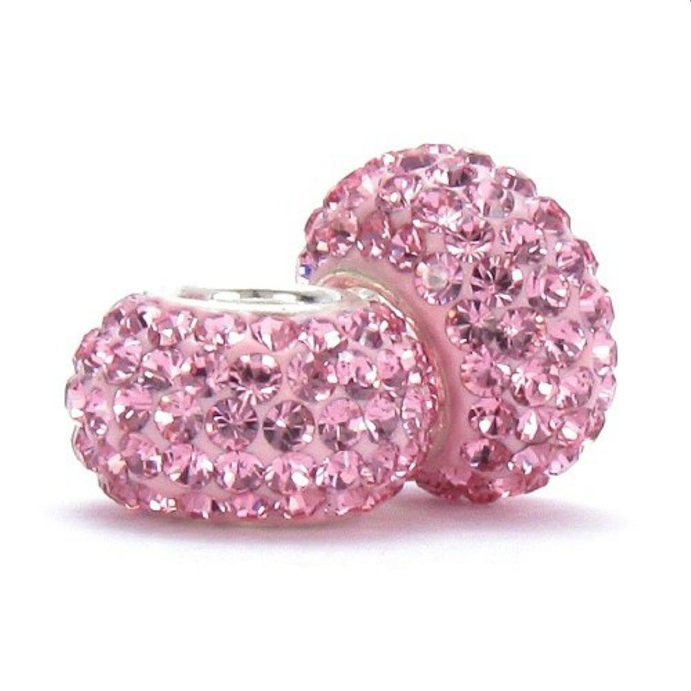 Set Of Bella Fascini Pink Pave Bead Charm 925 Desertcart
