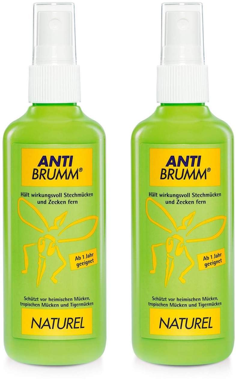 Anti Brumm® Naturel Pumpzerstäuber 2 x 75 ml I Mücken- und Zeckenschutzmittel auf pflanzlicher Basis | Schutz vor Mücken I Mückenspray I Abwehr von Mücken