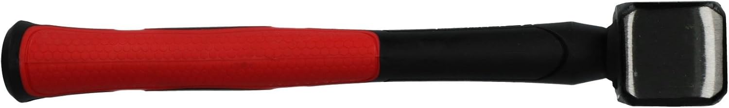 1kg Lump Club TPR Handle Fibreglass Hammer Double Face Sledge Hammer