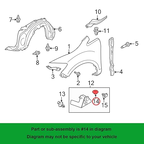 Miniatura 3 de OAUTOO Clip de moldeo basculante con sellador para BP4L-51-SJ3 Mazda 2, 3, 5, 6, CX-3, CX-30, CX-5, CX-7, CX-9, MX-30, MX-5, RX-8 2004-On