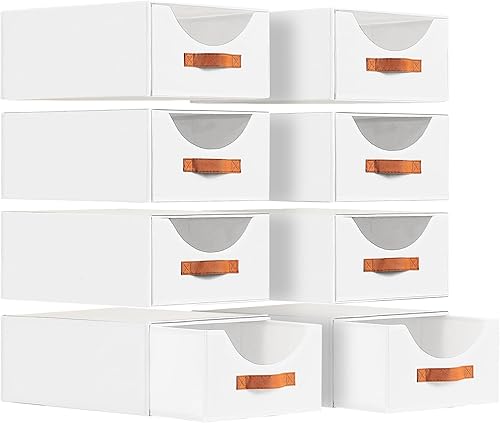 Miniatura 16 de Organizadores grandes de armario, cajones de almacenamiento para ropa, contenedores de tela con asa, contenedores organizadores plegables para