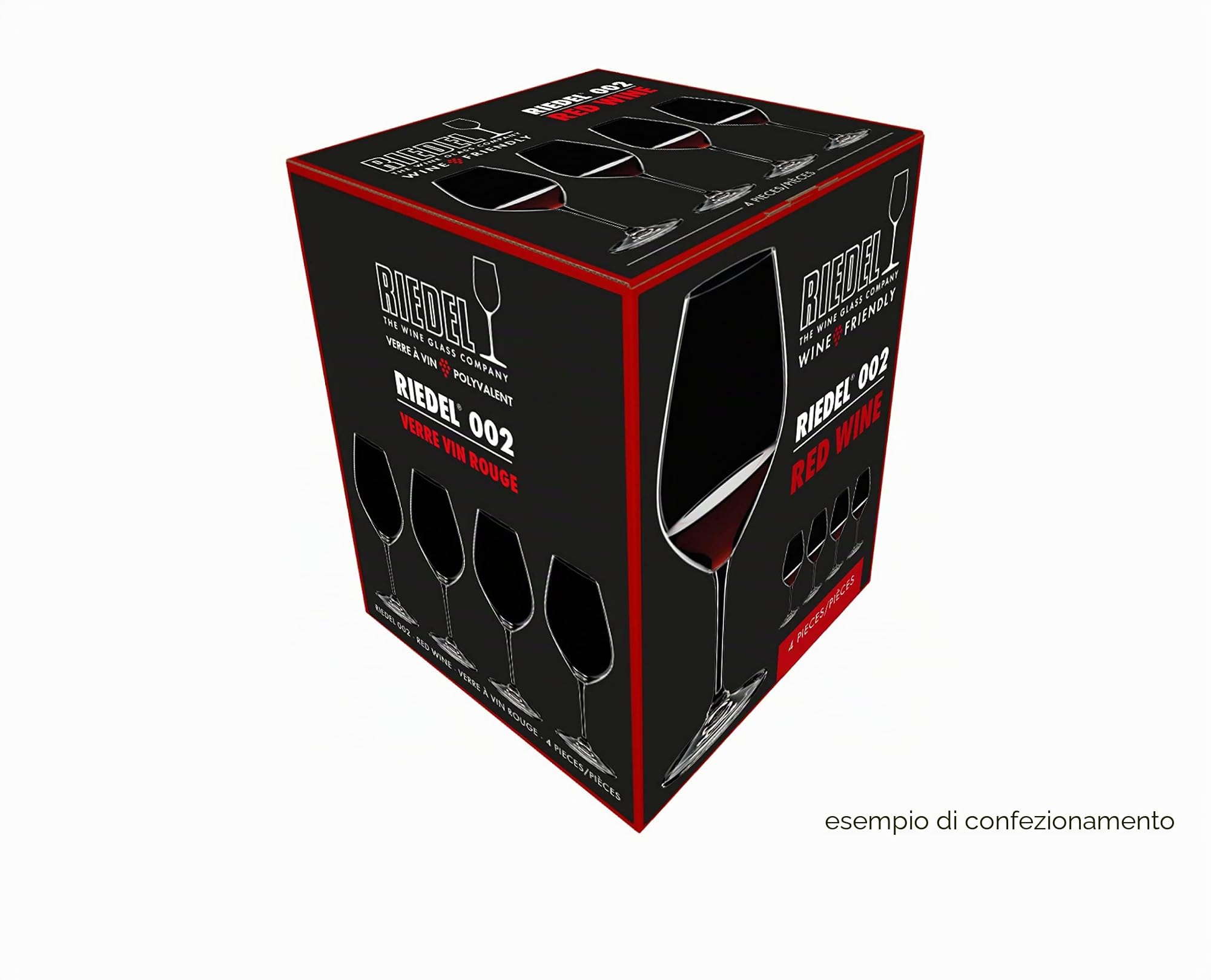 Riedel Wine Friendly Red Wine 002 Set di 4 bicchieri da vino rosso Bicchiere da vino rosso 667 ml