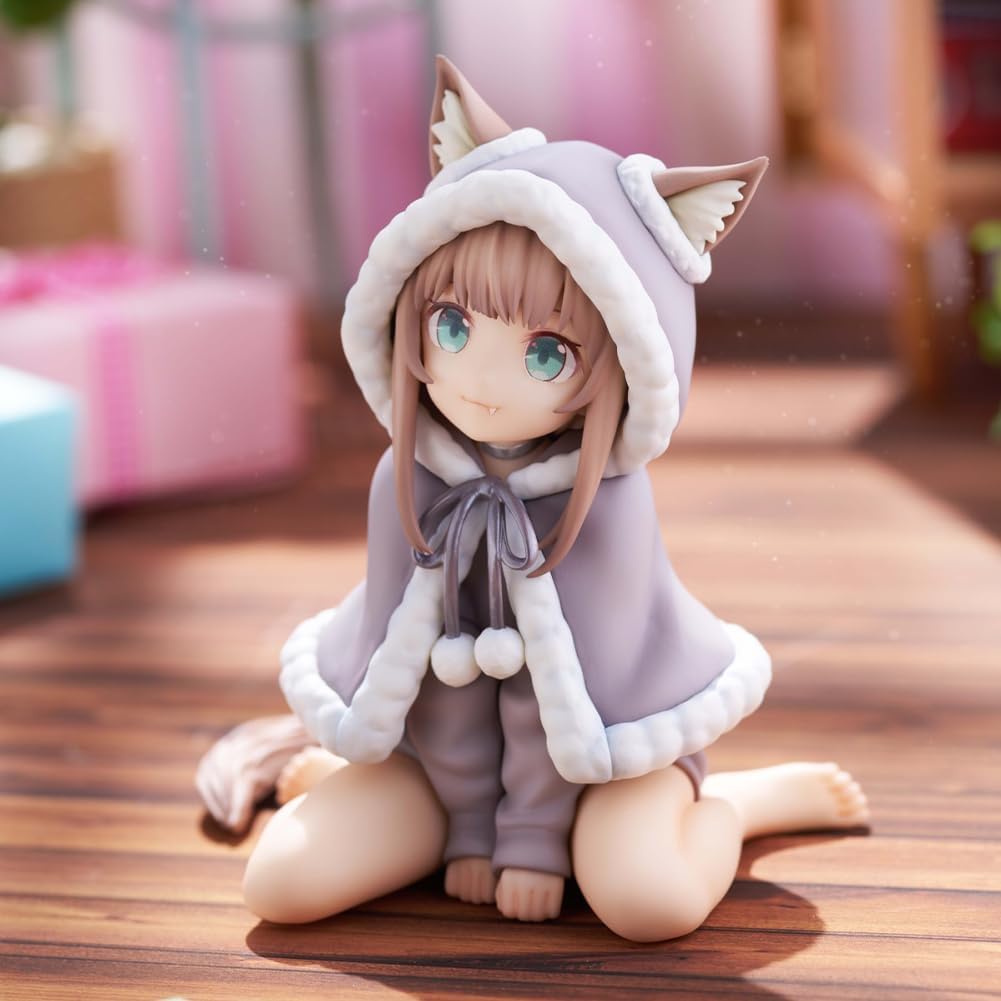 QAHEART Kinako Figures，Kinako Original Painting Figure Cute Cat Beauty Girl Illustration Anime Action Figurine 15CM