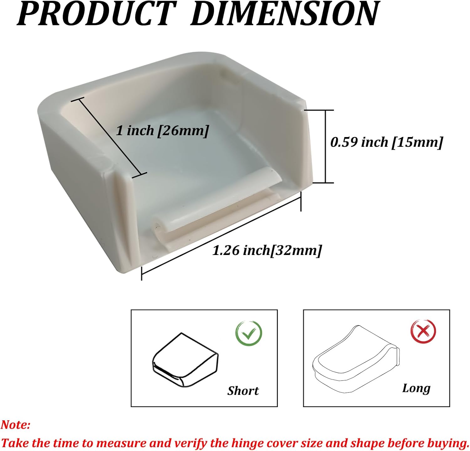 6 Packs Toilet Seat Hinge Cover Caps Compatible with Kohler 7315/7316 Toilet Seat Replacement Parts