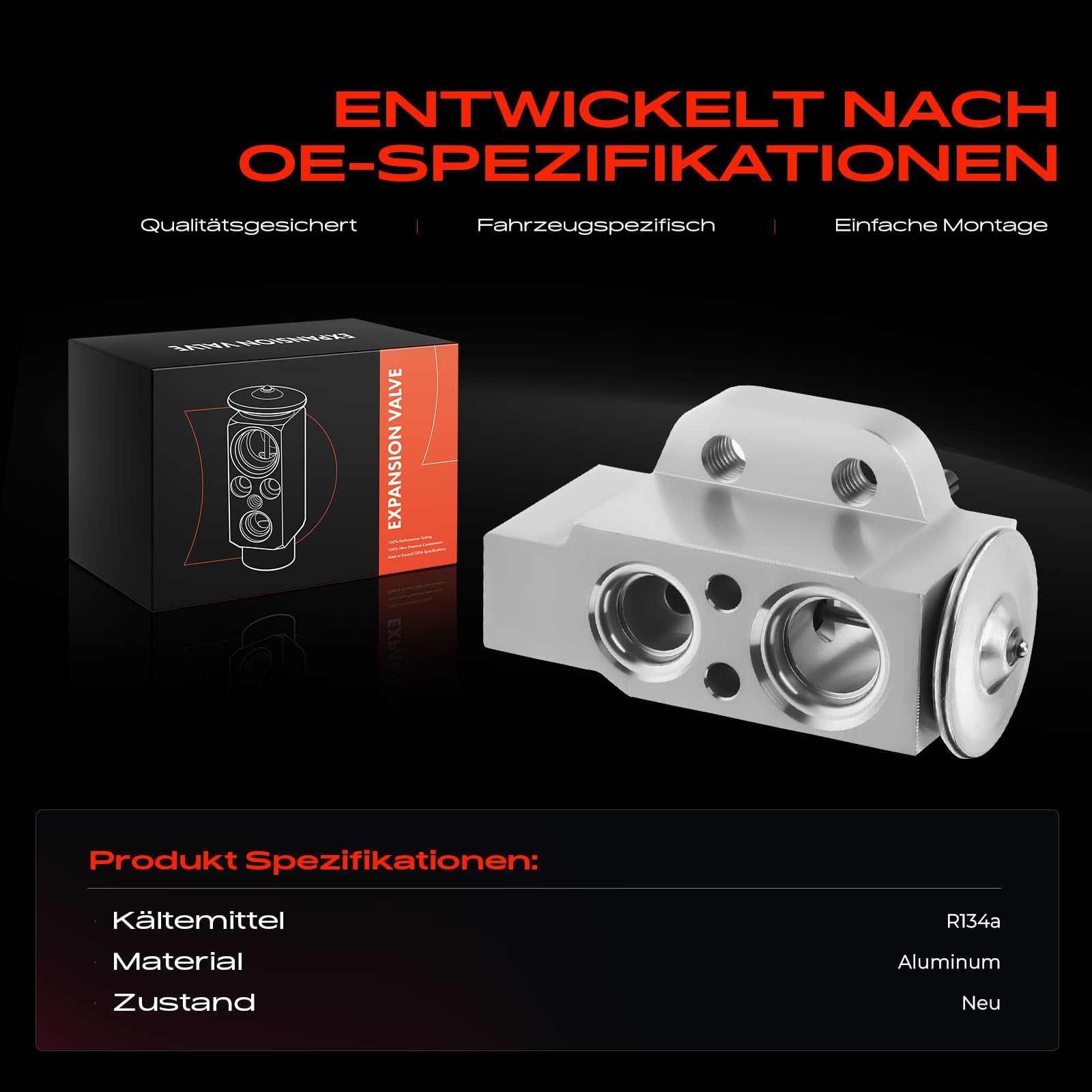 Frankberg Expansionsventil Kompatibel mit A3 8P1 2003-2013 Octavia II 1Z3 1Z5 2004-2013 Golf Plus 521 5M1 2004-2013 P.a.s.s.a.t 362 2005-2014 Replace# 1K0820679