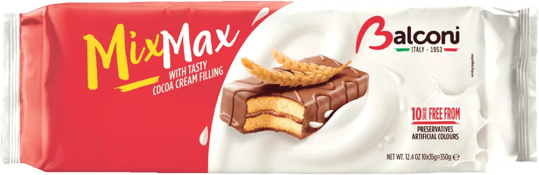 Mix Max, Sponge Cake with Cocoa Filling and Coating, 10pk 350g