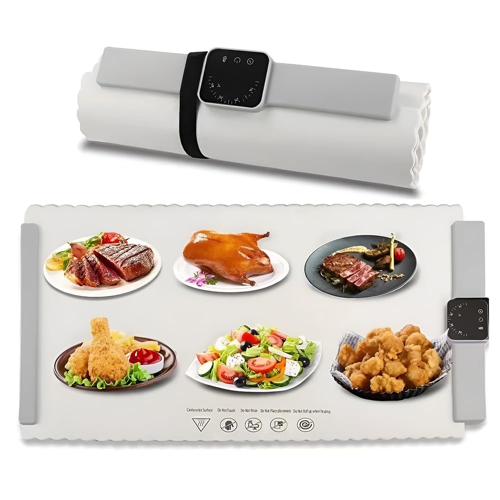 Tapis chauffant de cuisine portable pour réchauffer vos plats en famille