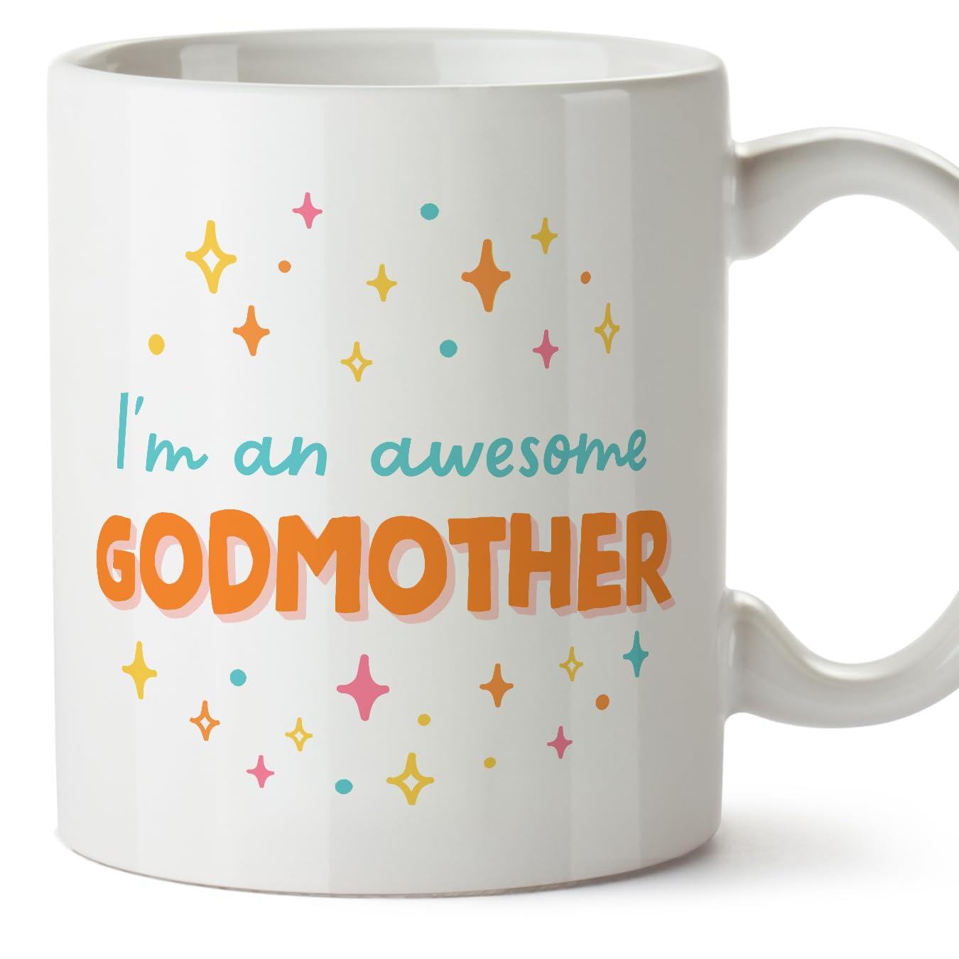 MUGFFINS Godmother Mug - in English - I'm Awesome! - Funny Gift - Ceramic 11oz Mug — image 1