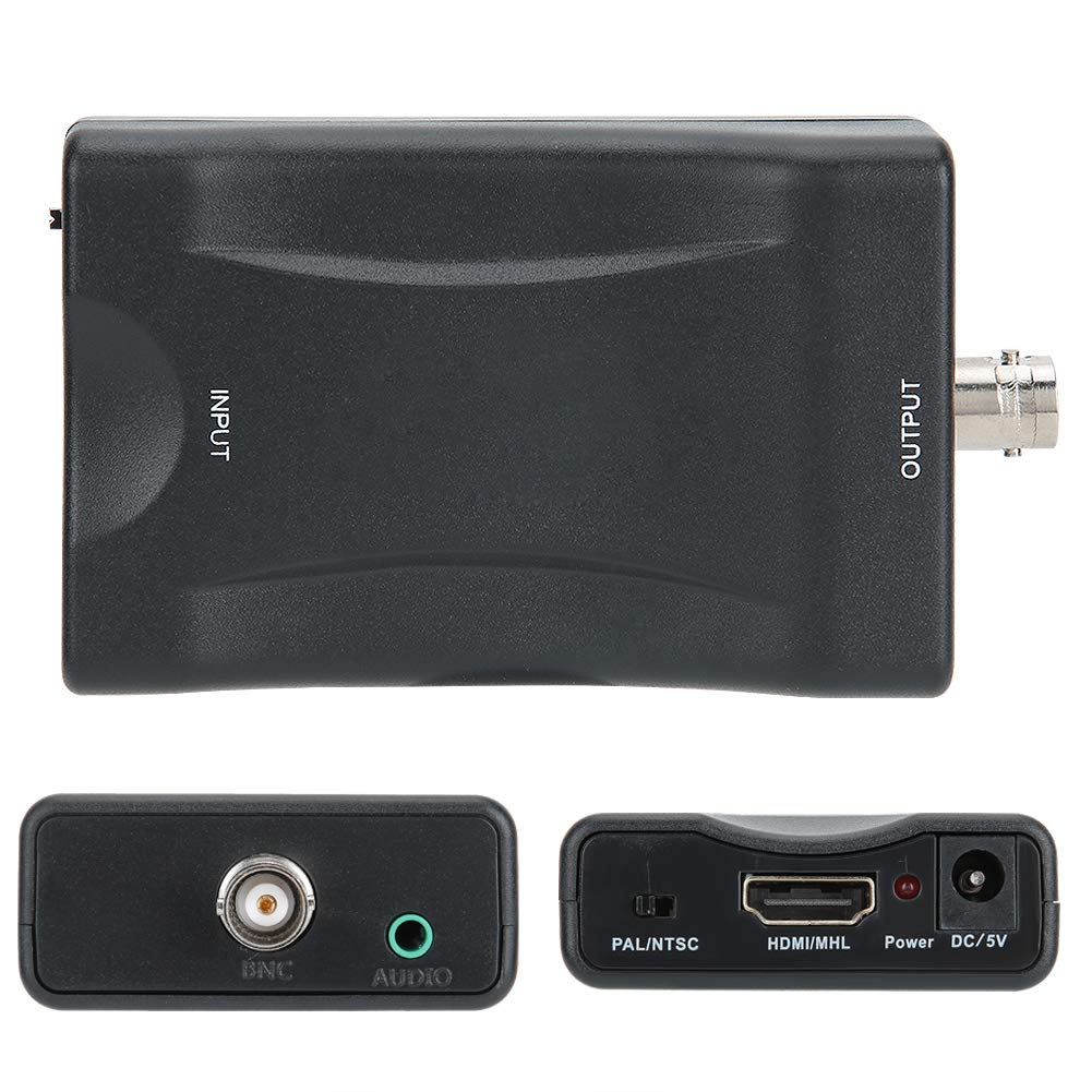 Adattatore da HDMI a BNC, Supporto Formati PAL NTSC, Adattatore Video da HDMI a BNA, con Uscita da 3,5 Mm, per TV, DVD