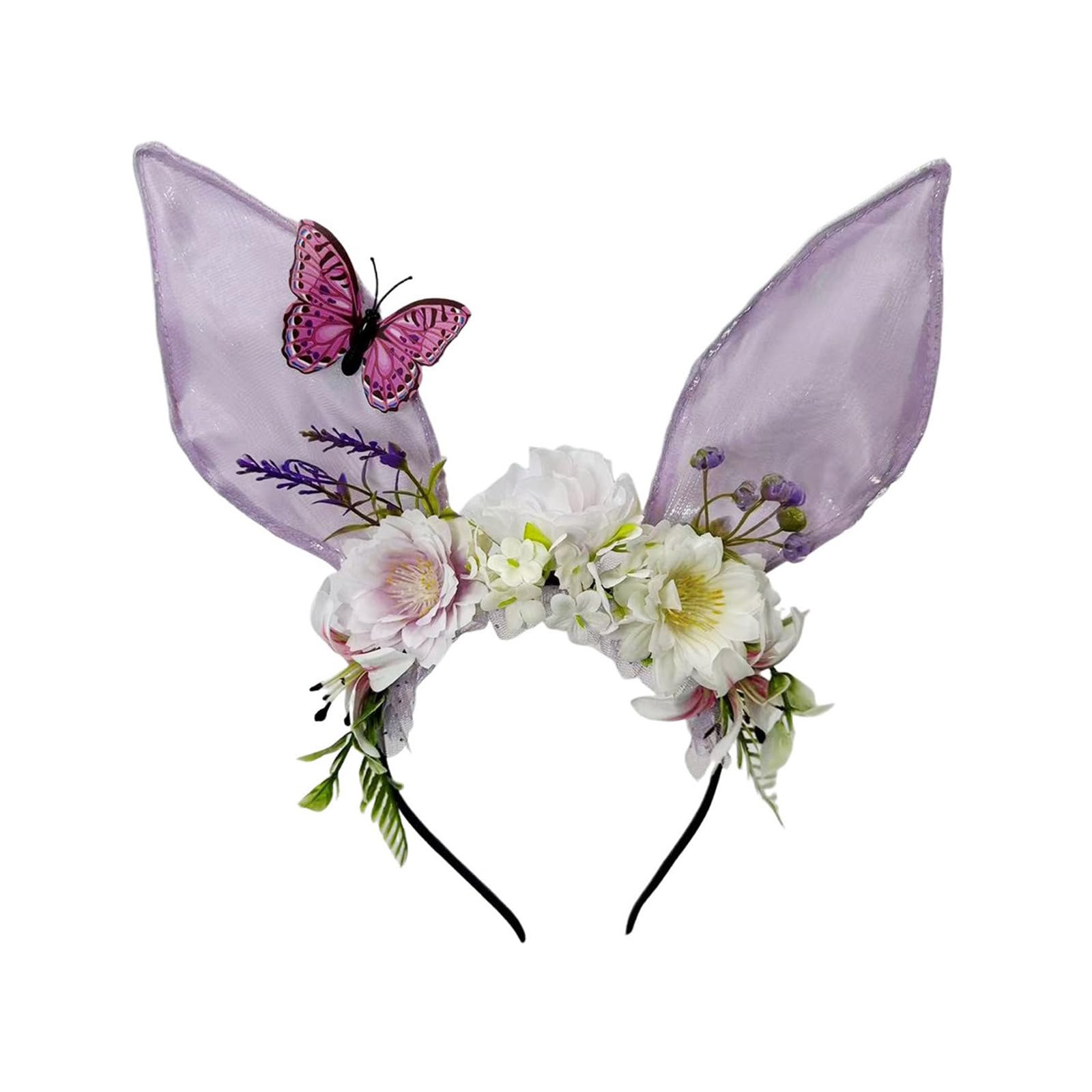Fentency Plush Rabbits Ear Headbands For Halloween Costume Parties Butterfly Hair Accessory Headpiece Photo Props