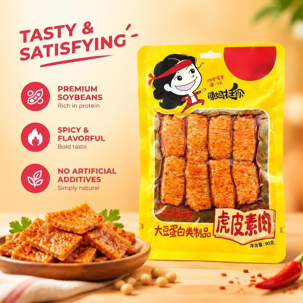 Snack Piccante Alla Soia 90g, 5 Buste