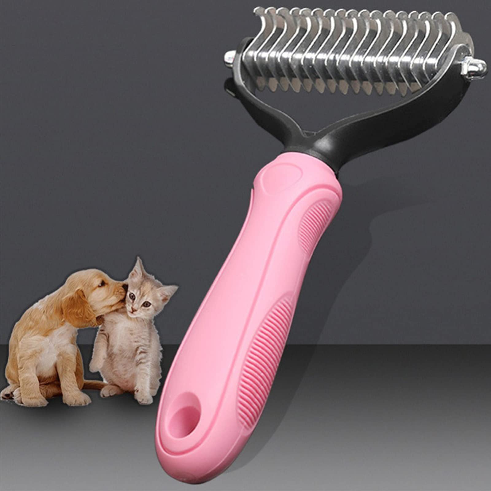 Dog Hair Brush,Pets Hair Removal, Reduces Shedding by up to 95%, Great for Short to Long Hair Small Large Breeds-A