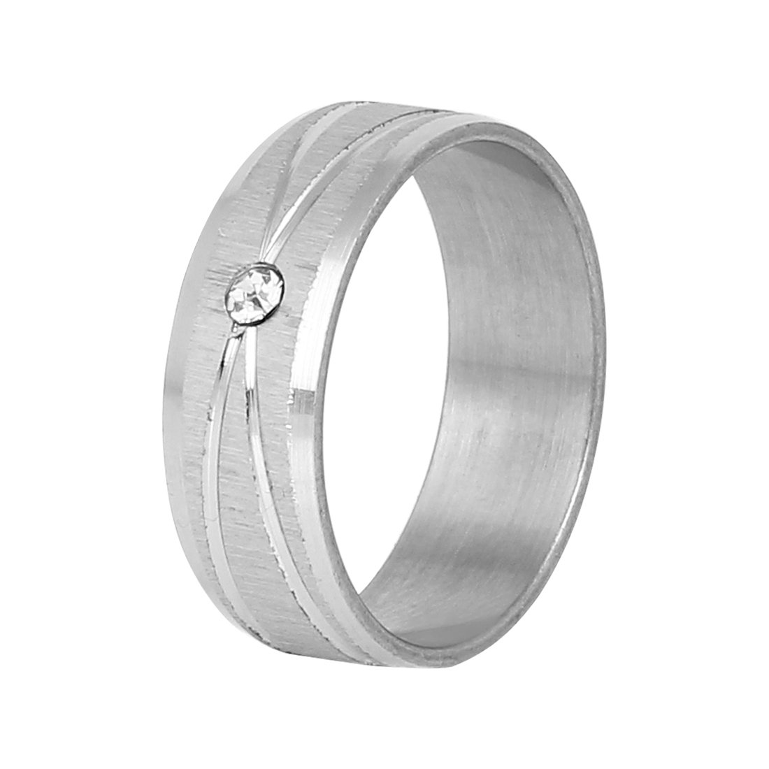 Sorella'z Mens Silver Tone Alloy Zircon Ring-image-36