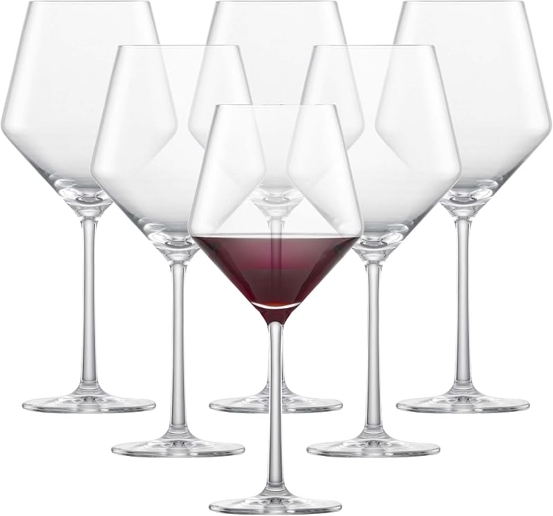 ZWIESEL GLAS Copas de vino tinto Pure Beaujolais (juego de 6), copas de vino para vino tinto, copas de cristal Tritan hechas a máquina, aptas para lavavajillas, fabricadas en Alemania (16 onzas)